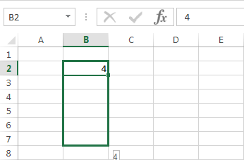 Filling a range in Excel