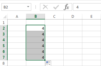 Now your Excel range is filled