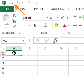 Saving a workbook in Excel