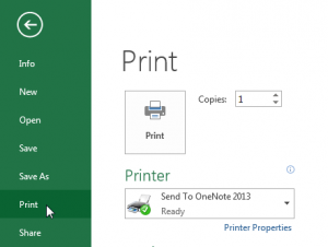 Then click Print to print your document