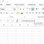 SUM, COUNT & AVERAGE functions in Excel