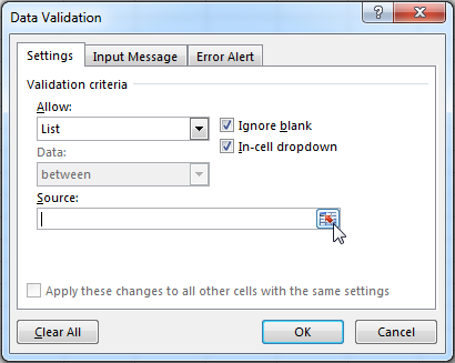 Click the button located on the right of the Source text box