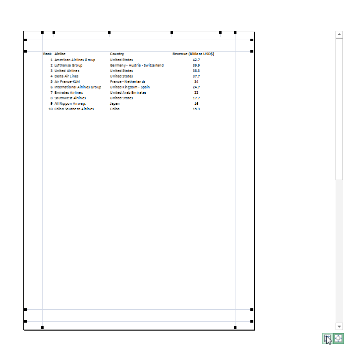 Show Margins option to manually adjust document Margins